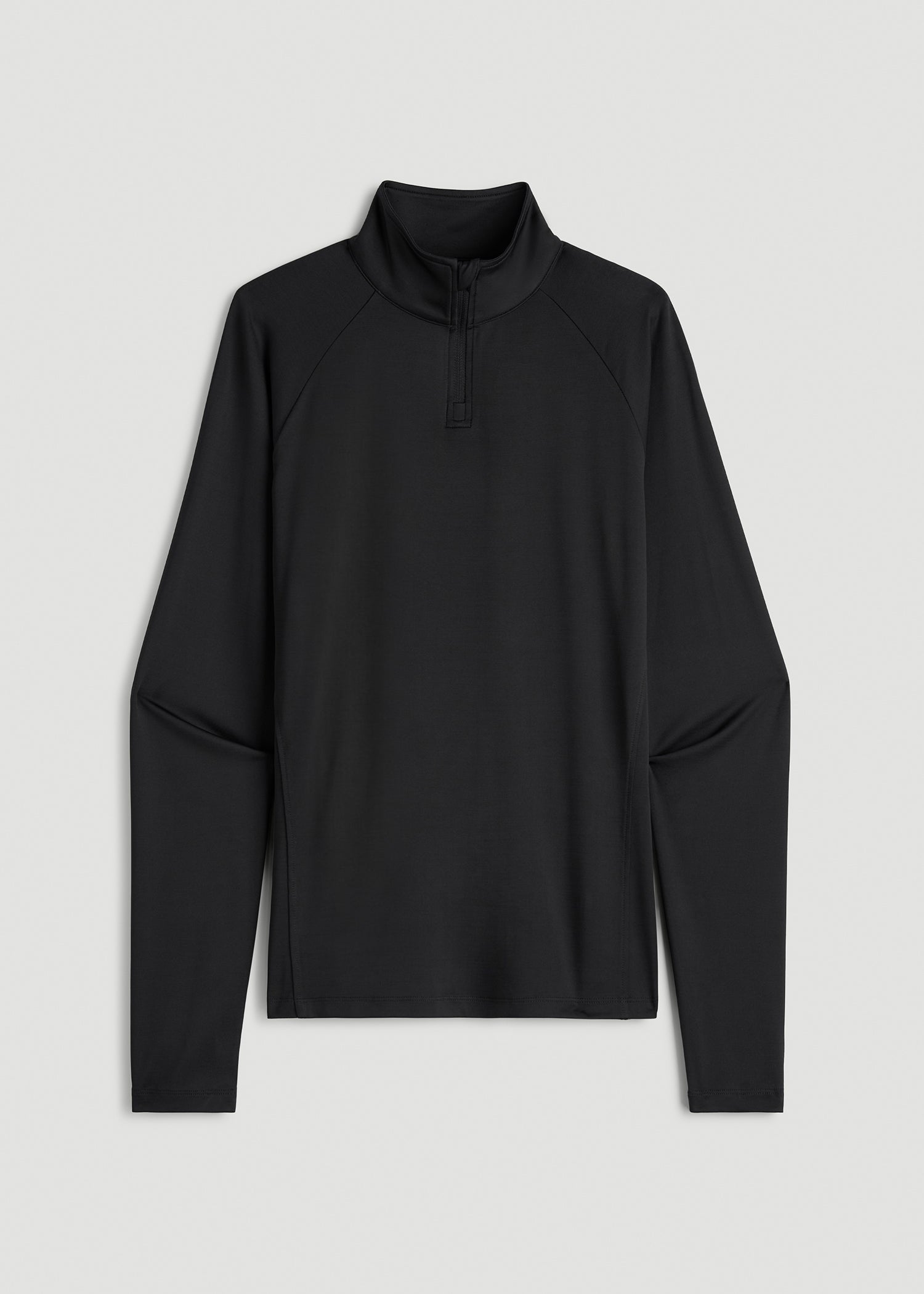 American Tall Online | Long Sleeve Quarter-Zip Pullover for Tall Women in Black