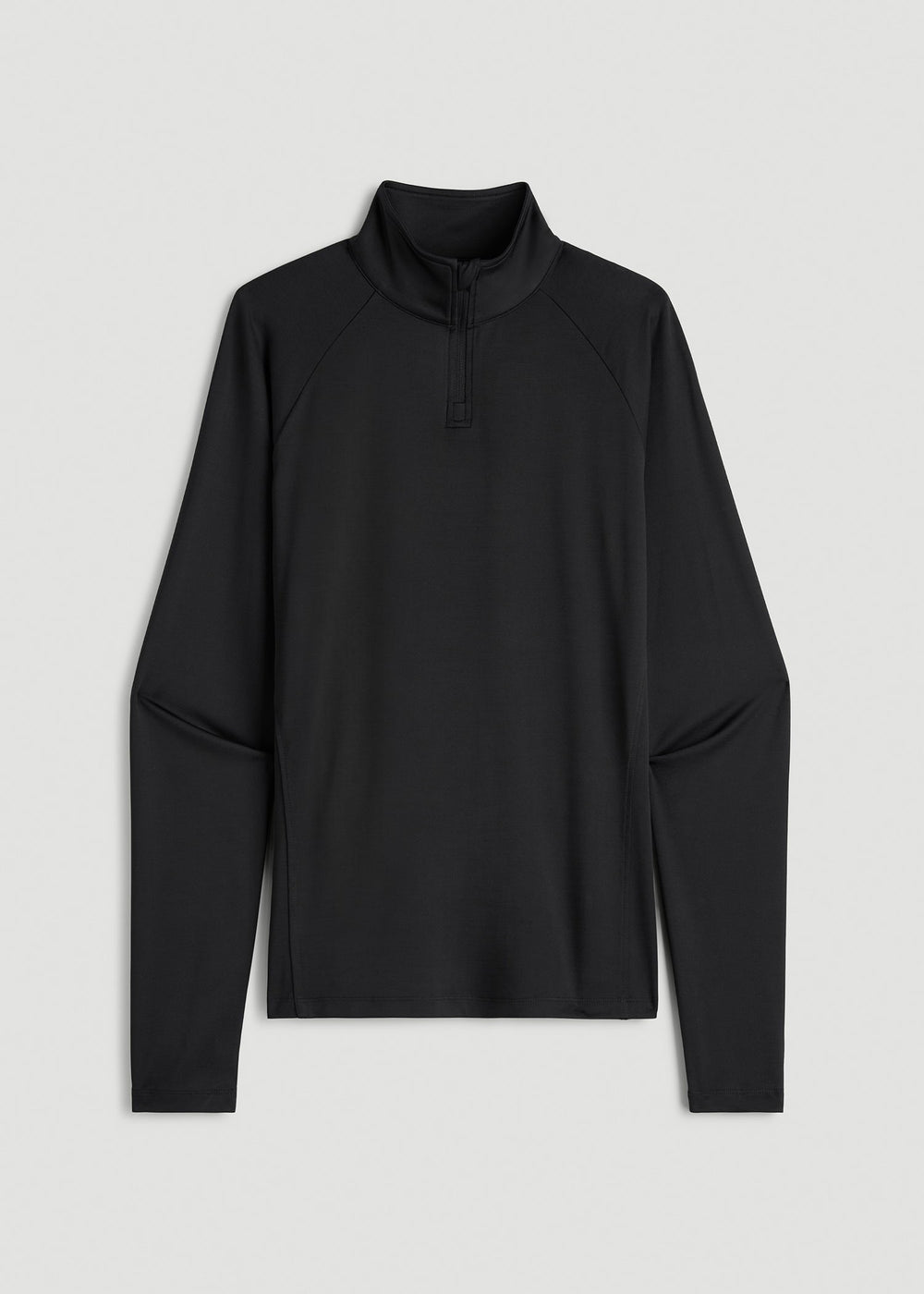 American Tall Online | Long Sleeve Quarter-Zip Pullover for Tall Women in Black