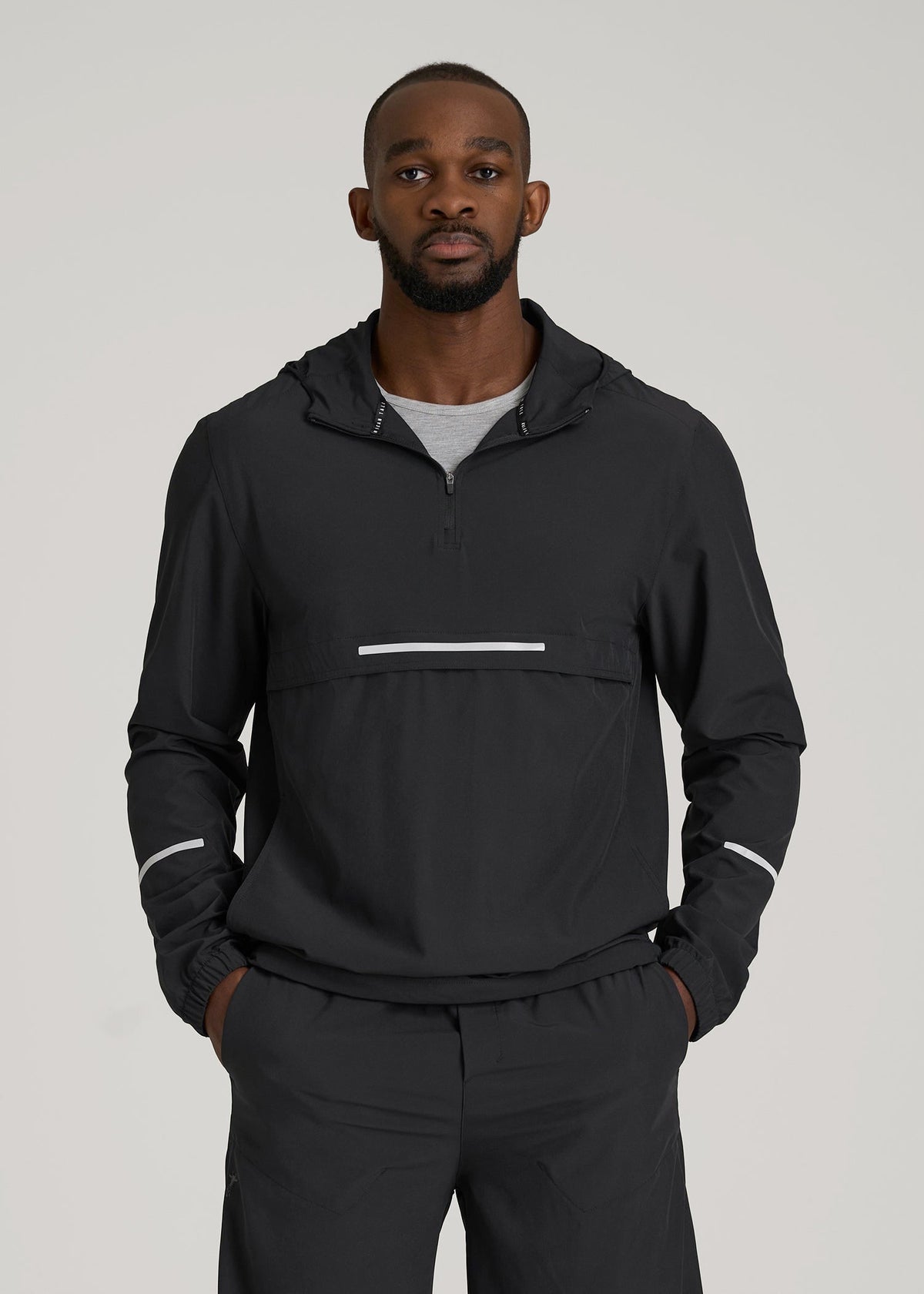 American Tall Sale | Featherweight Packable Anorak for Tall Men in Black