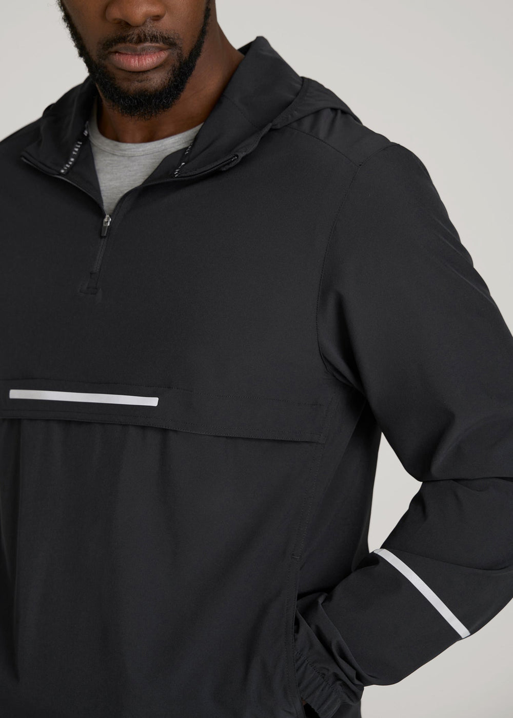 American Tall Sale | Featherweight Packable Anorak for Tall Men in Black