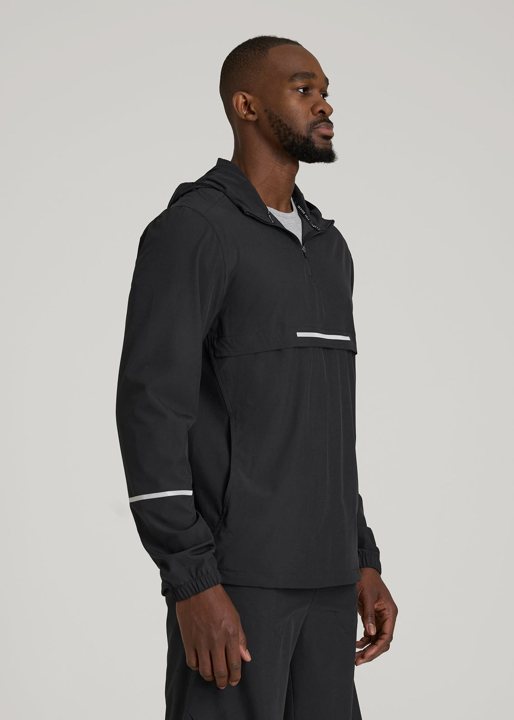 American Tall Sale | Featherweight Packable Anorak for Tall Men in Black