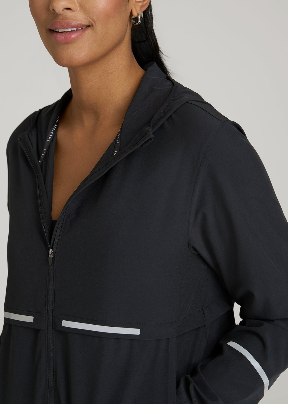 American Tall Outlet | Featherweight Packable Jacket for Tall Women in Black