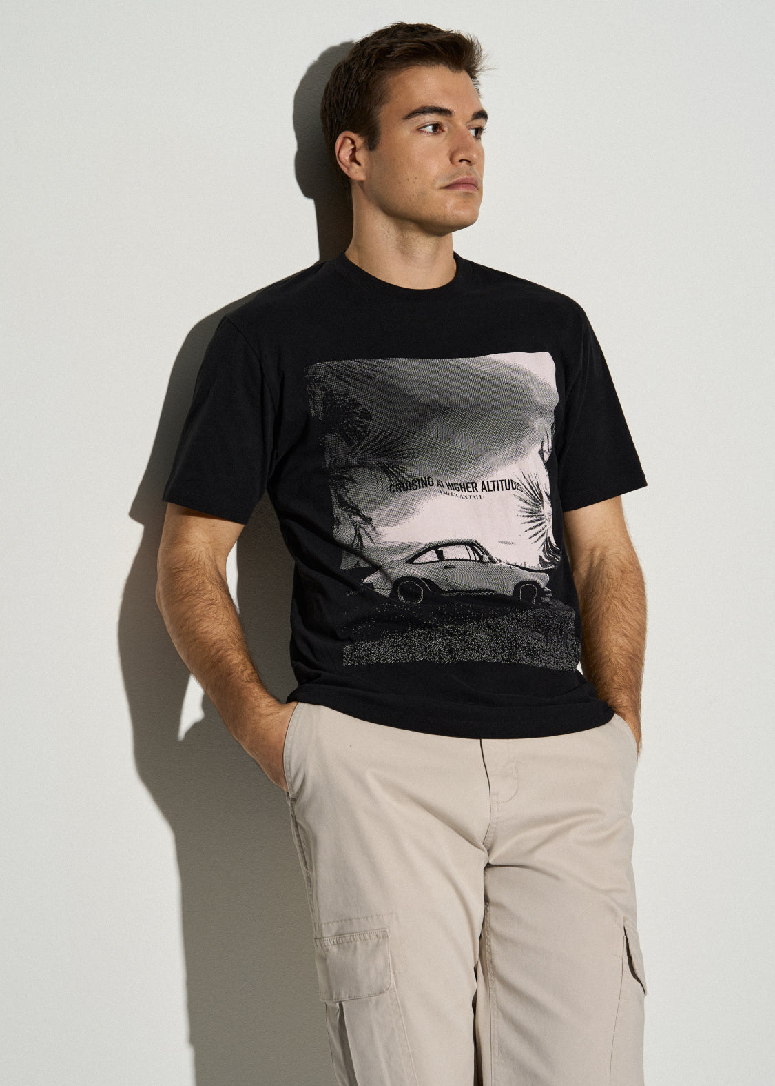 American Tall Sale | Auto Graphic Tee for Tall Men in Black