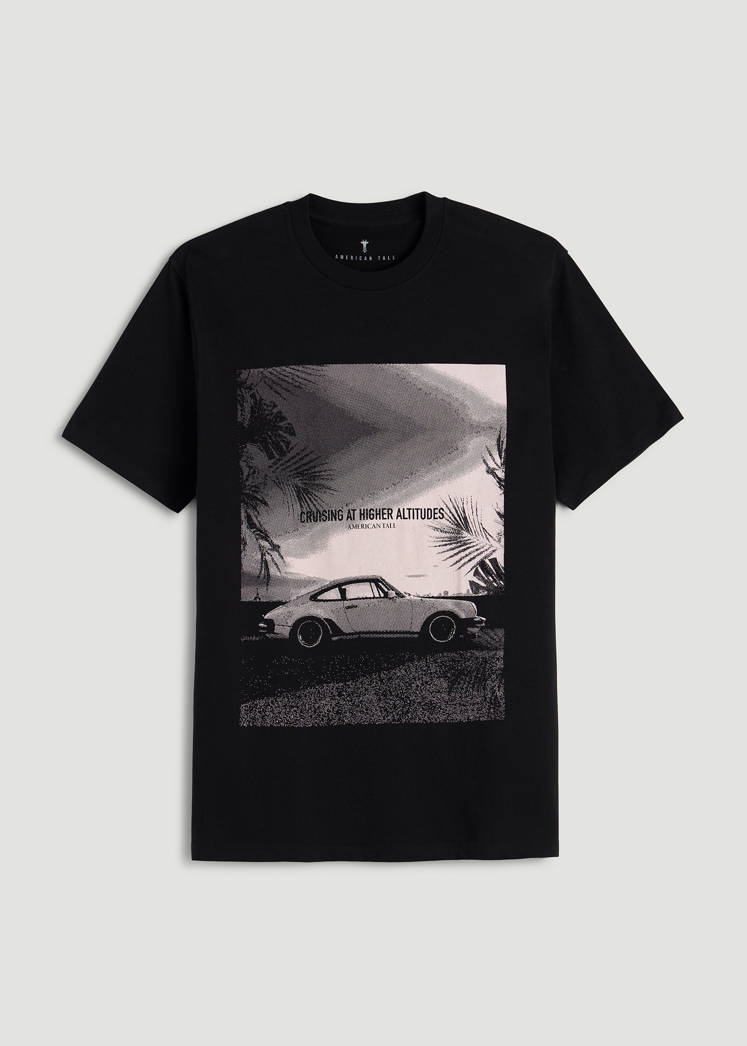 American Tall Sale | Auto Graphic Tee for Tall Men in Black