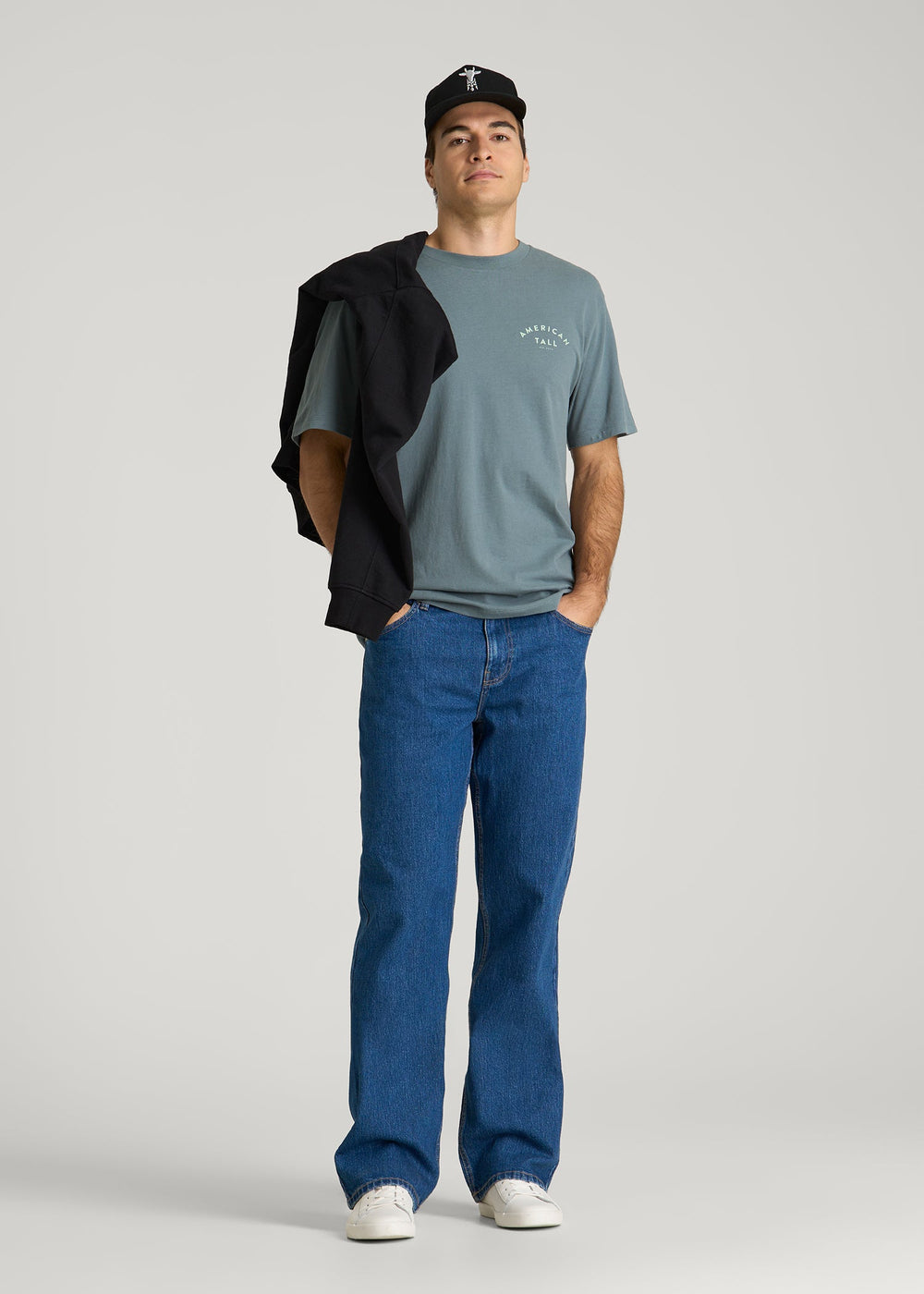 American Tall Outlet | Giraffe Graphic Tee for Tall Men in Trooper