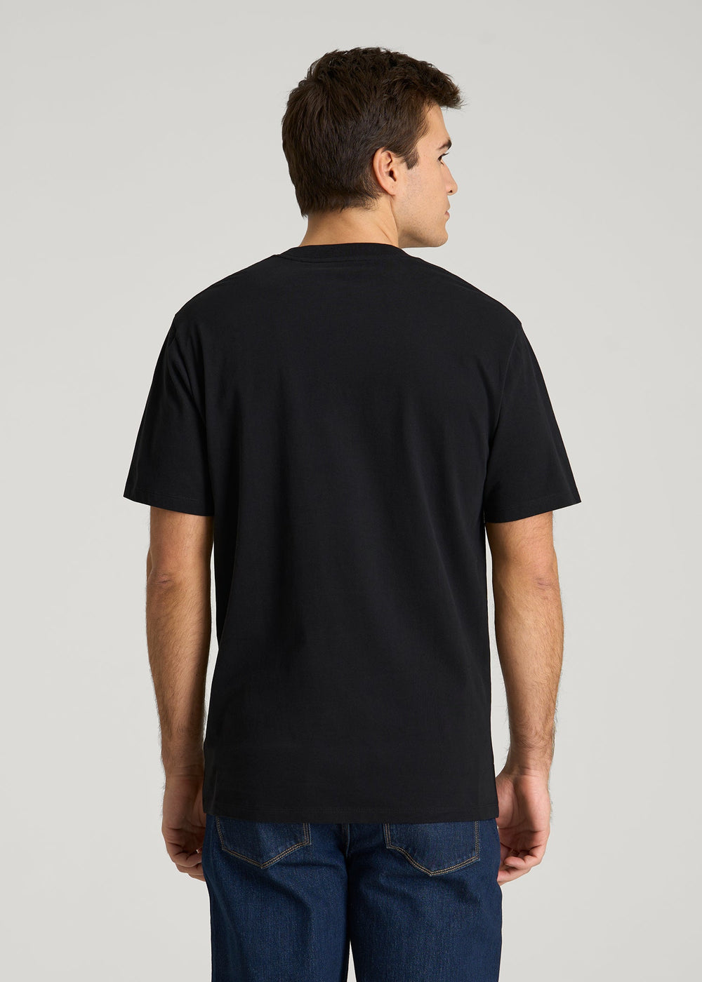 American Tall For Sale | Monochrome Flag Graphic Tee for Tall Men in Black
