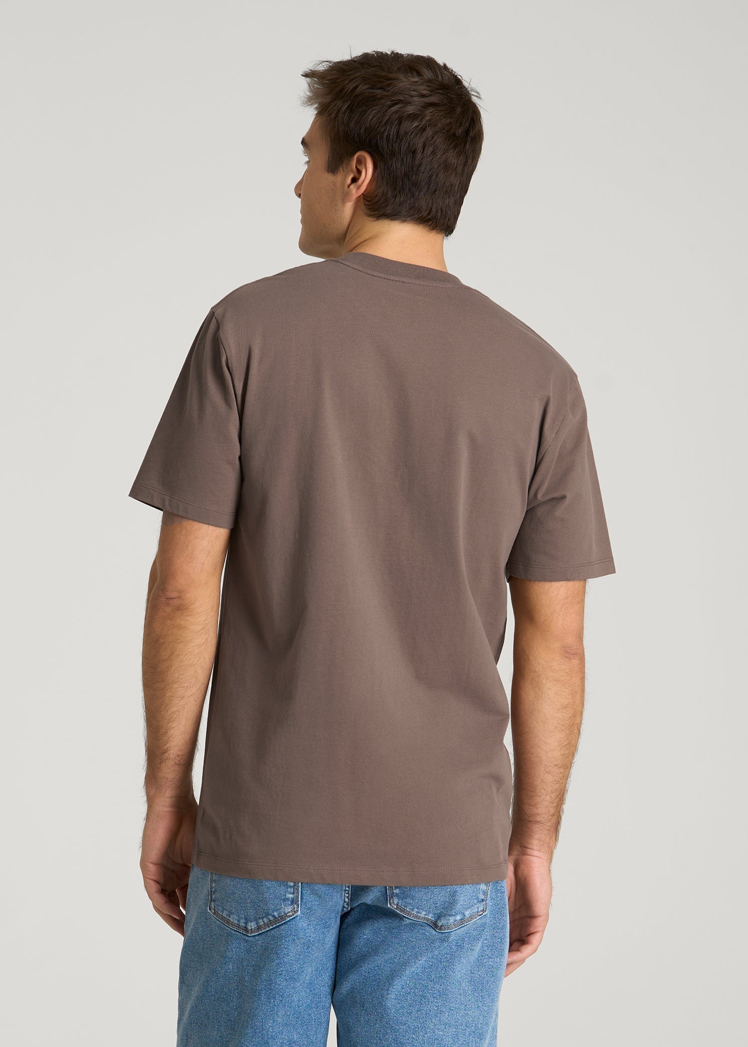 American Tall Online Shop | Crest Graphic Tee for Tall Men in Brown