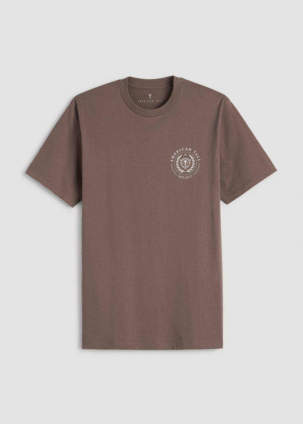 American Tall Online Shop | Crest Graphic Tee for Tall Men in Brown