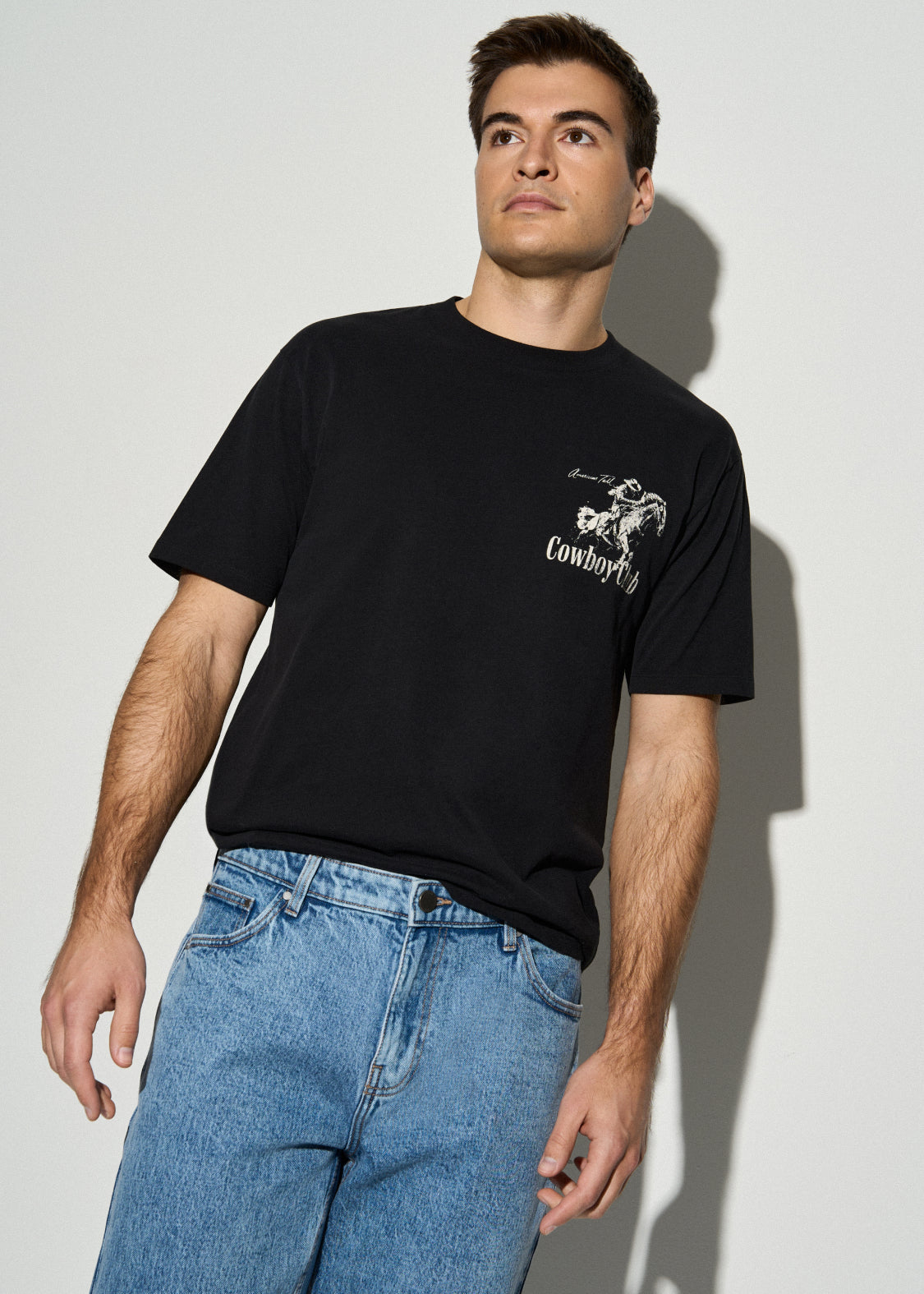 American Tall Discount | Rodeo Graphic Tee for Tall Men in Black