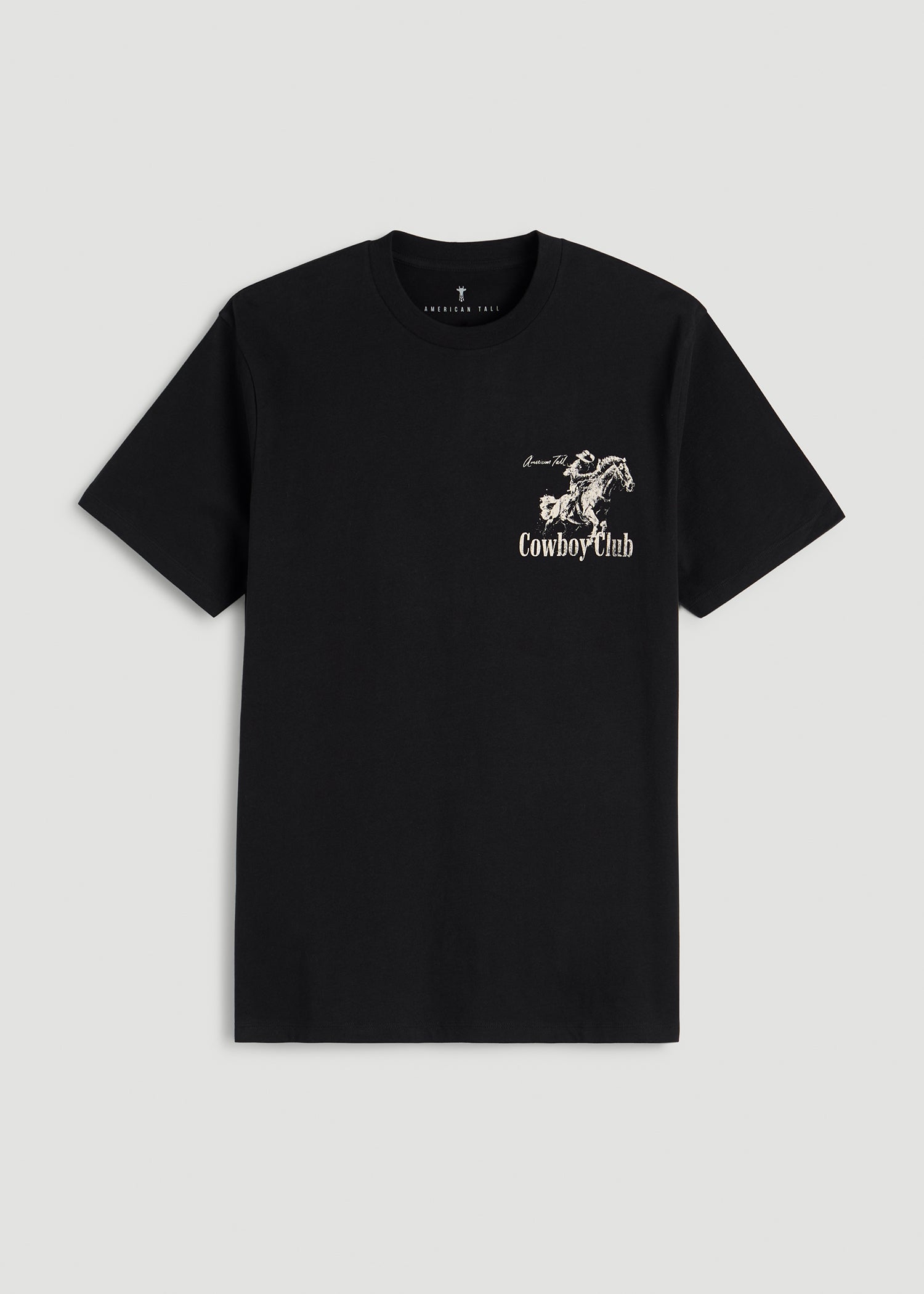 American Tall Discount | Rodeo Graphic Tee for Tall Men in Black