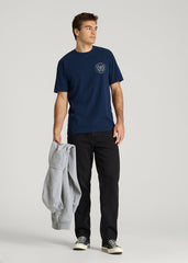 American Tall Online | Crest Graphic Tee for Tall Men in Blue