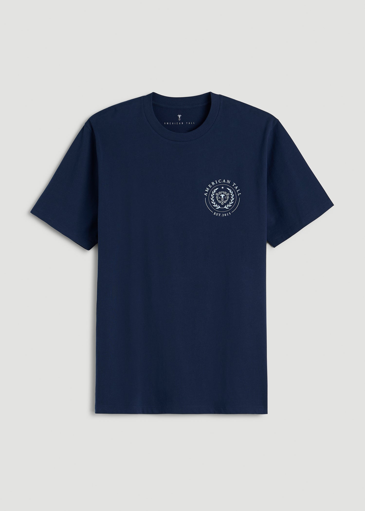 American Tall Online | Crest Graphic Tee for Tall Men in Blue