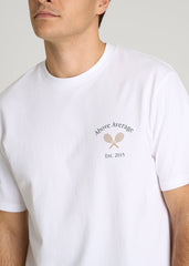 American Tall Outlet | Country Club Graphic Tee for Tall Men in White