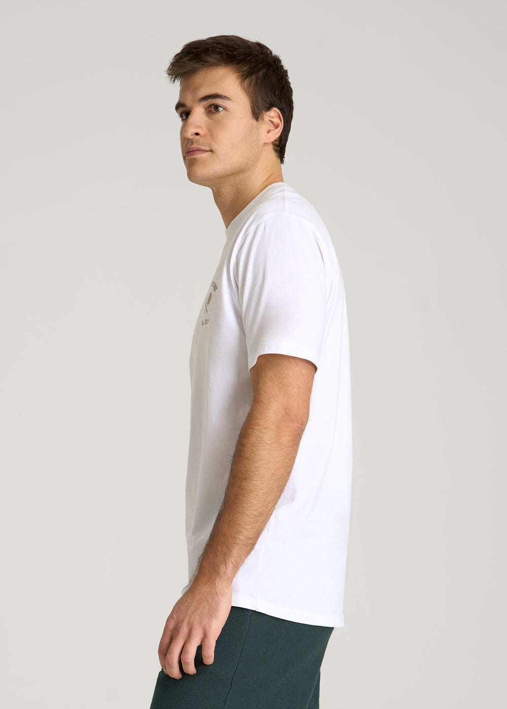 American Tall Outlet | Country Club Graphic Tee for Tall Men in White