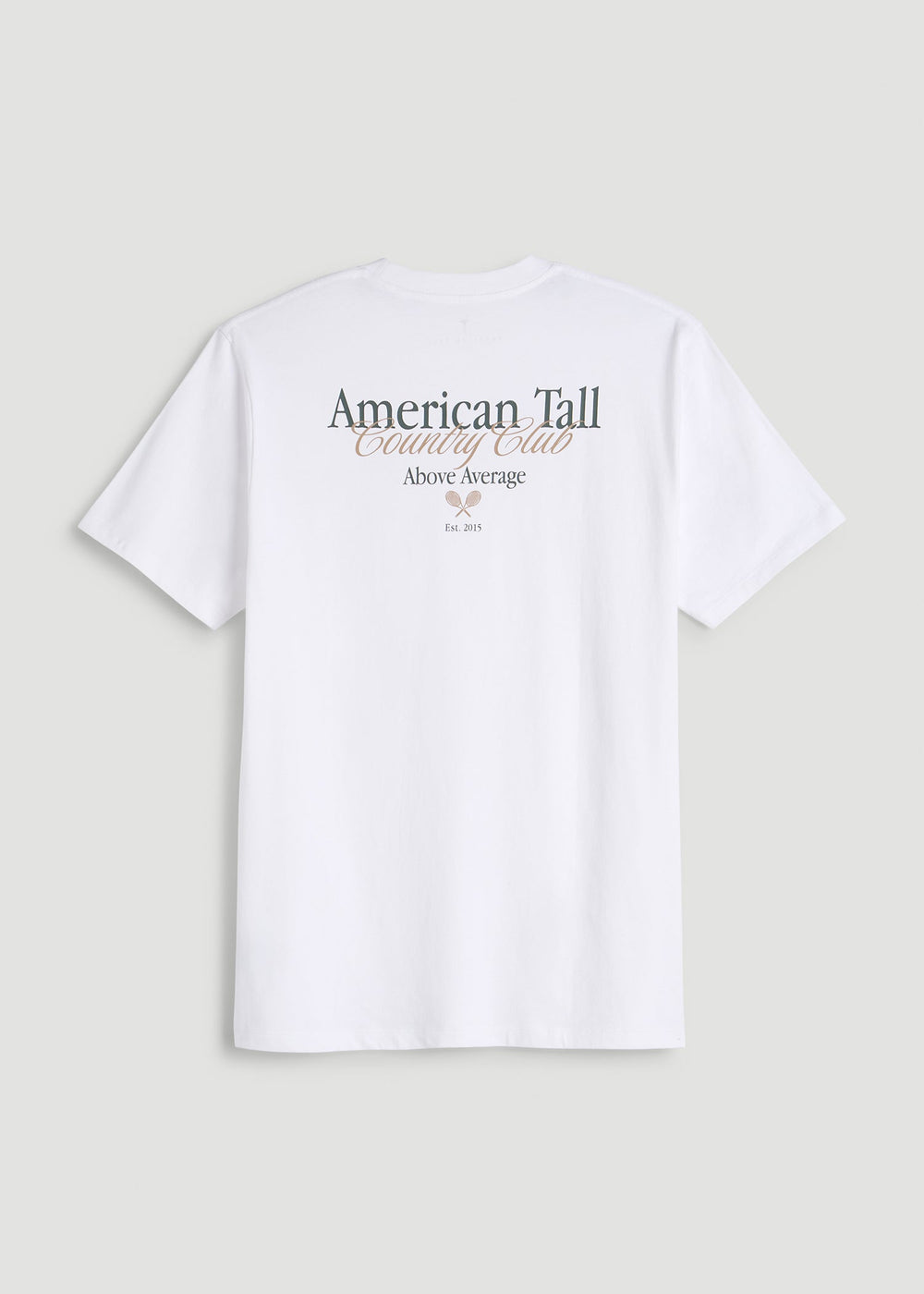 American Tall Outlet | Country Club Graphic Tee for Tall Men in White