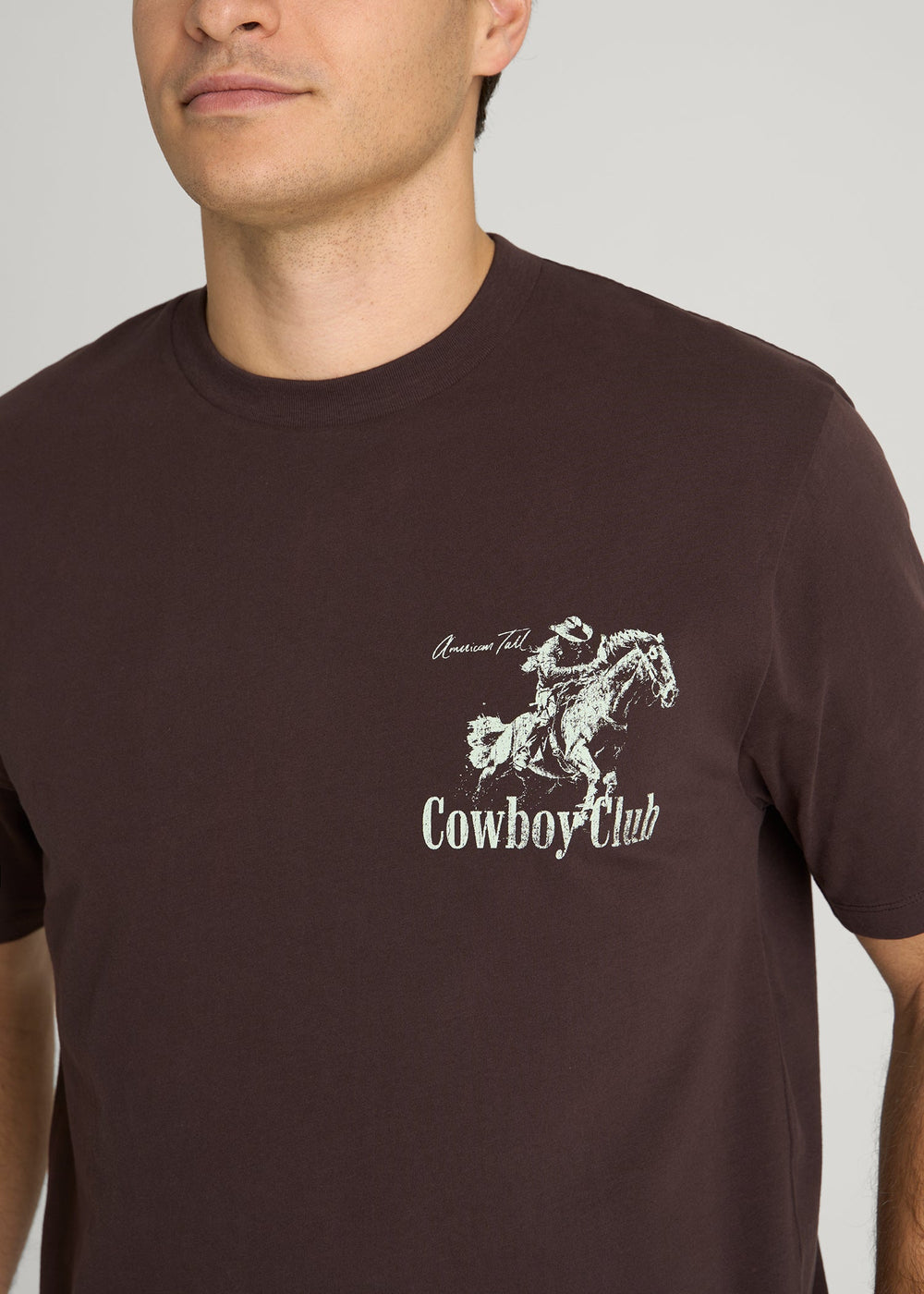 American Tall For Sale | Rodeo Graphic Tee for Tall Men in Brown