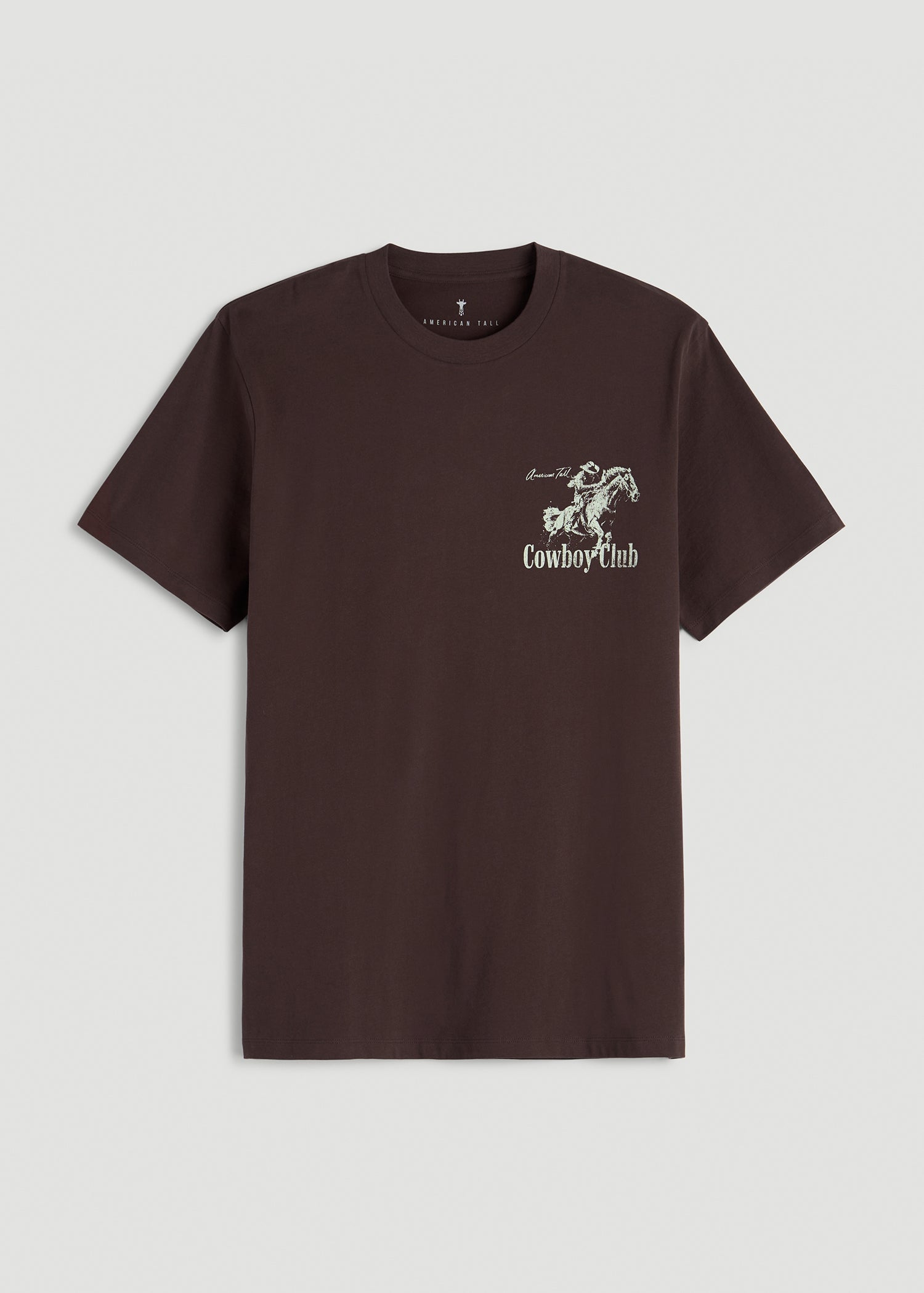 American Tall For Sale | Rodeo Graphic Tee for Tall Men in Brown