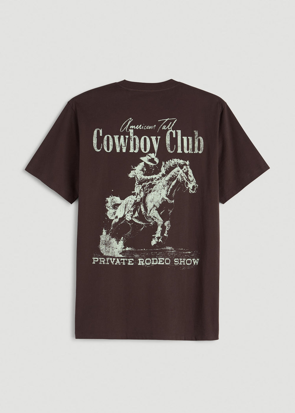 American Tall For Sale | Rodeo Graphic Tee for Tall Men in Brown