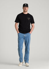 American Tall Online Shop | Country Club Graphic Tee for Tall Men in Black