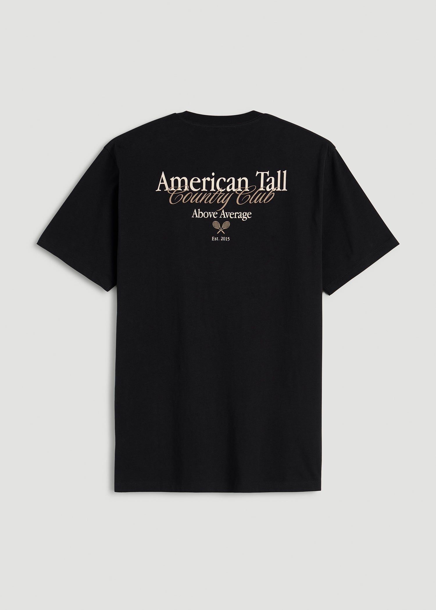 American Tall Online Shop | Country Club Graphic Tee for Tall Men in Black