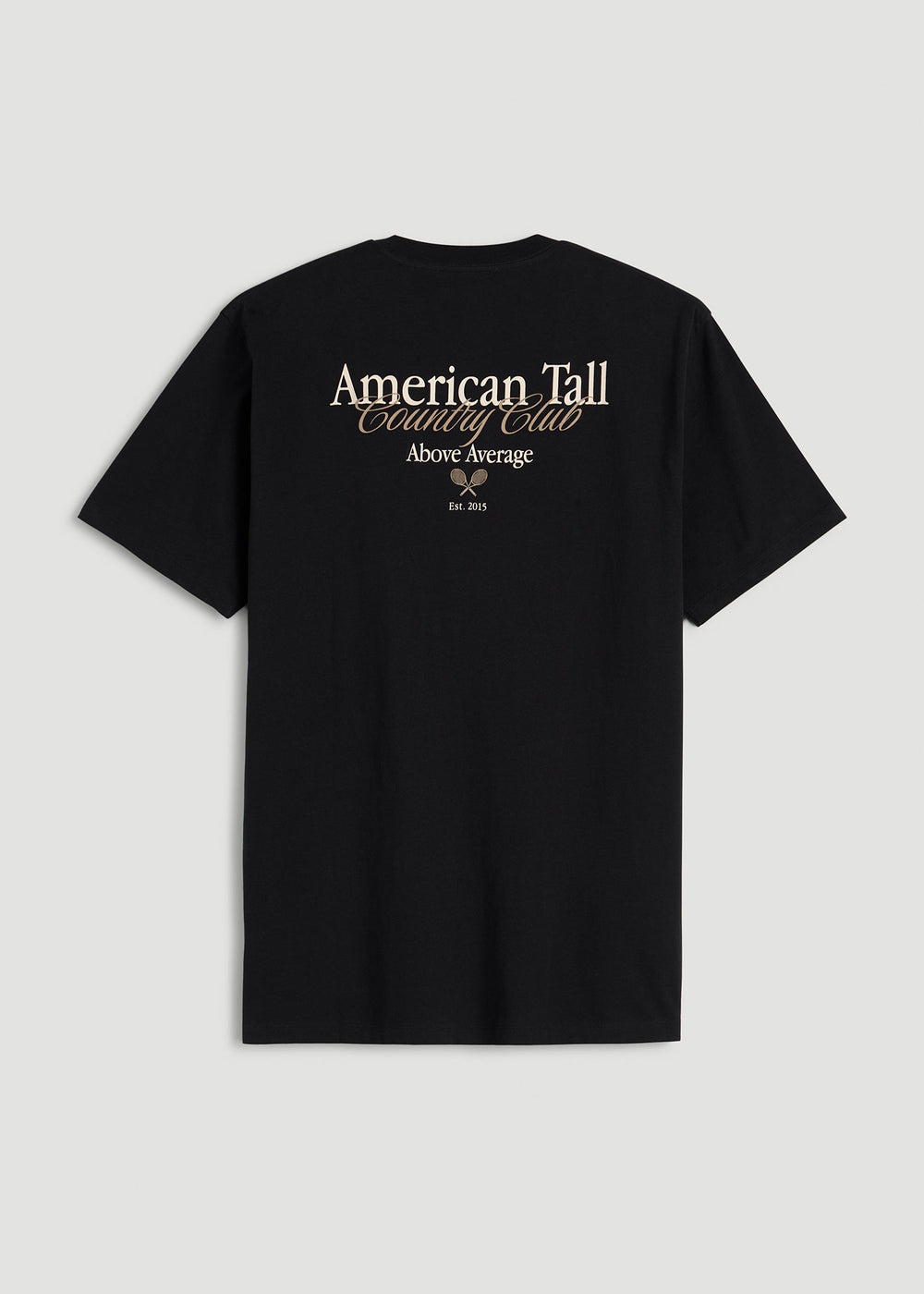 American Tall Online Shop | Country Club Graphic Tee for Tall Men in Black
