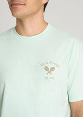 American Tall Discount | Country Club Graphic Tee for Tall Men in Blue
