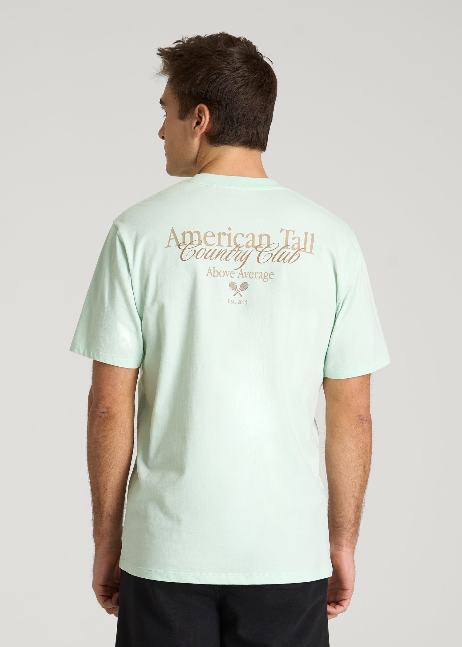 American Tall Discount | Country Club Graphic Tee for Tall Men in Blue