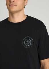 American Tall Online | Crest Graphic Tee for Tall Men in Black