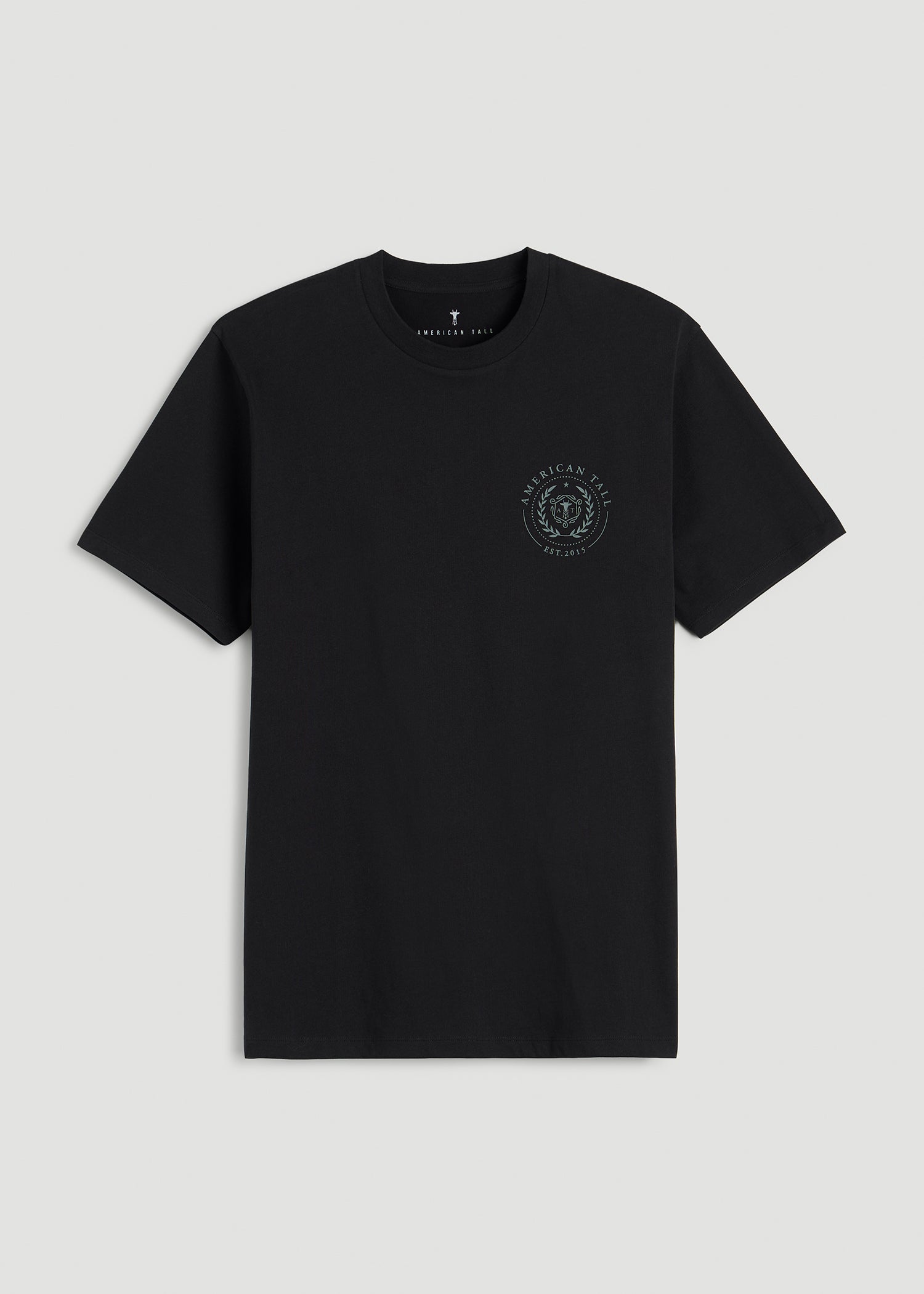 American Tall Online | Crest Graphic Tee for Tall Men in Black