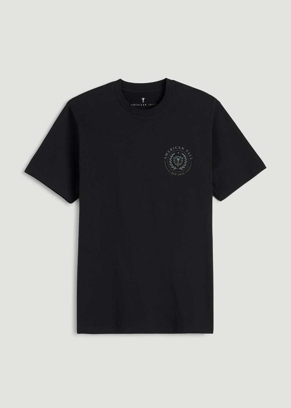 American Tall Online | Crest Graphic Tee for Tall Men in Black