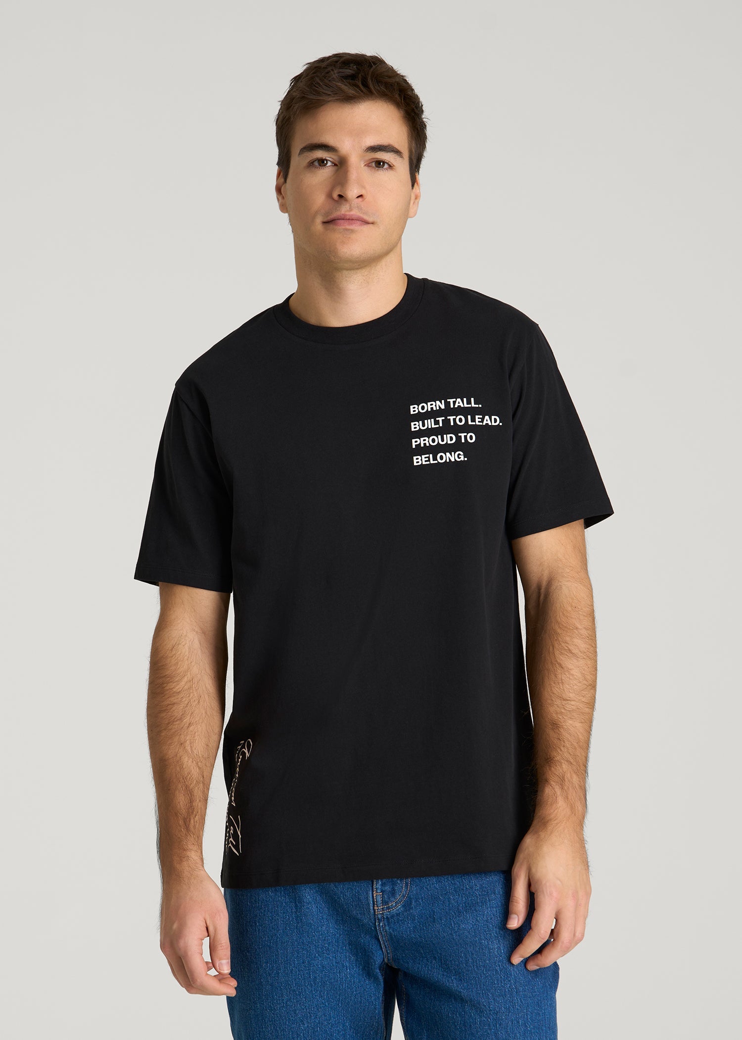 American Tall Sale | Mission Graphic Tee for Tall Men in Black