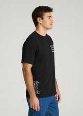 American Tall Sale | Mission Graphic Tee for Tall Men in Black