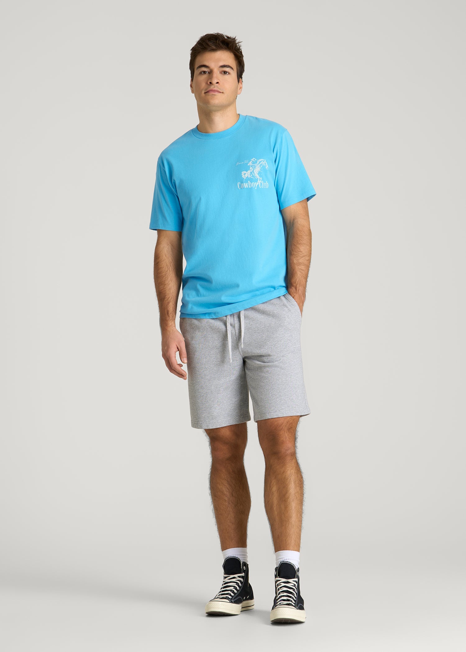 American Tall Outlet | Rodeo Graphic Tee for Tall Men in Blue