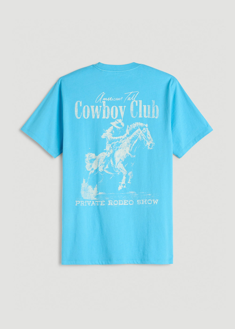 American Tall Outlet | Rodeo Graphic Tee for Tall Men in Blue