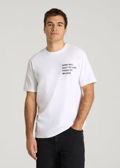 American Tall For Sale | Mission Graphic Tee for Tall Men in White