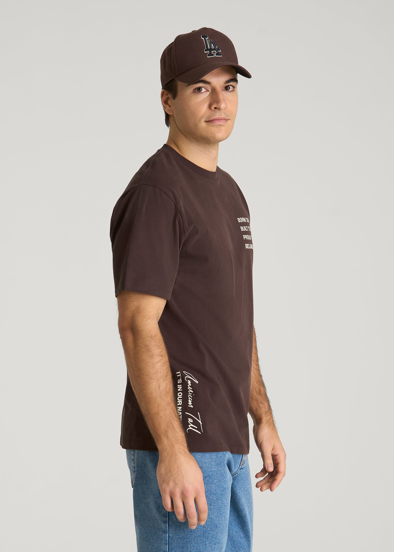 American Tall Online Shop | Mission Graphic Tee for Tall Men in Brown