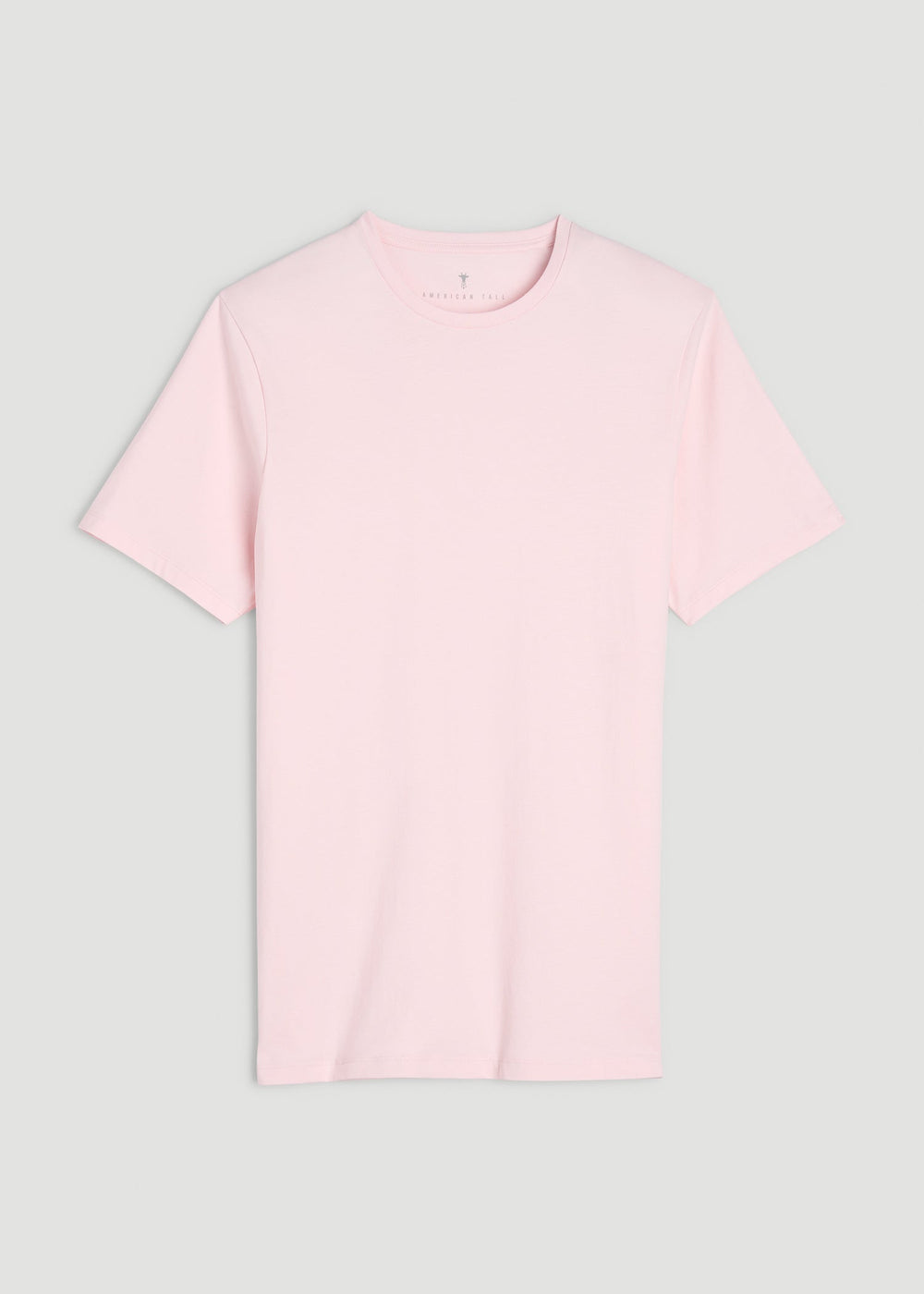 American Tall Outlet | Core Cotton Crewneck Tee for Tall Men in Barely Pink
