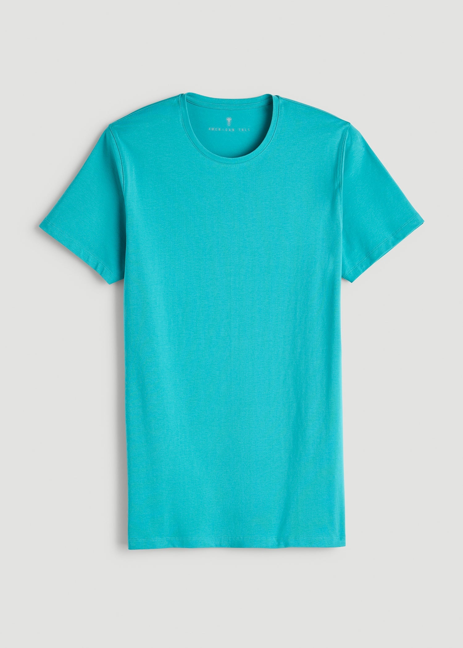 American Tall Online Shop | The Essential Modern Fit Crewneck Tee for Tall Men in Baltic Turquoise