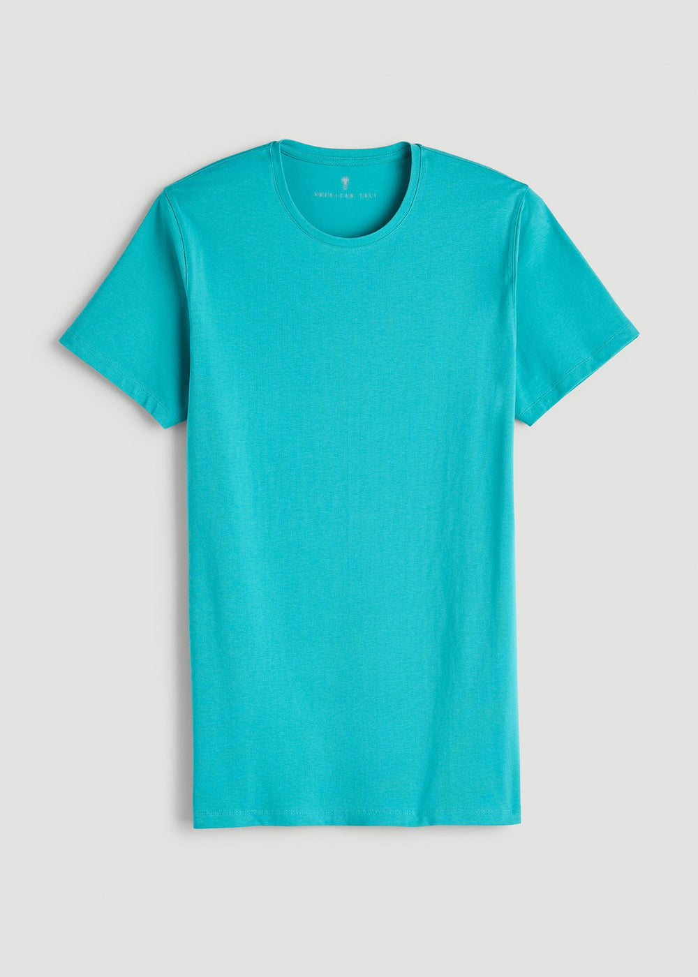 American Tall Online Shop | The Essential Modern Fit Crewneck Tee for Tall Men in Baltic Turquoise
