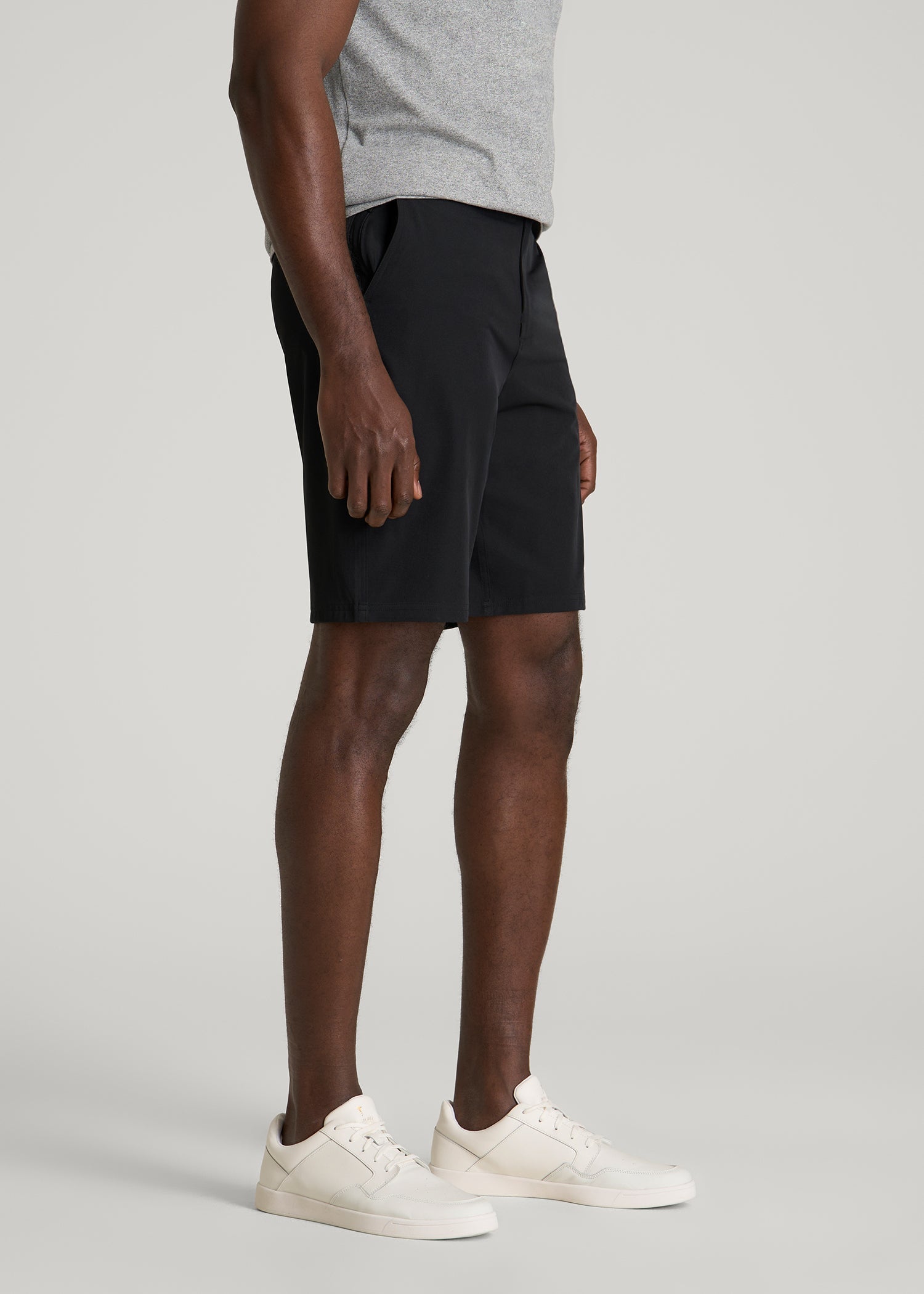American Tall Online | Stretch Hybrid Shorts for Tall Men in Deep Black