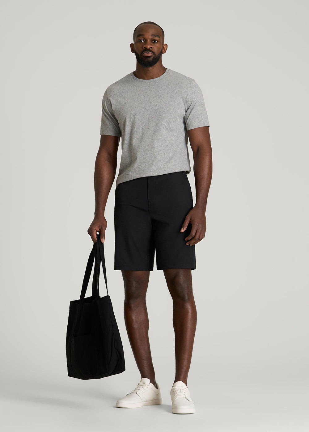 American Tall Online | Stretch Hybrid Shorts for Tall Men in Deep Black