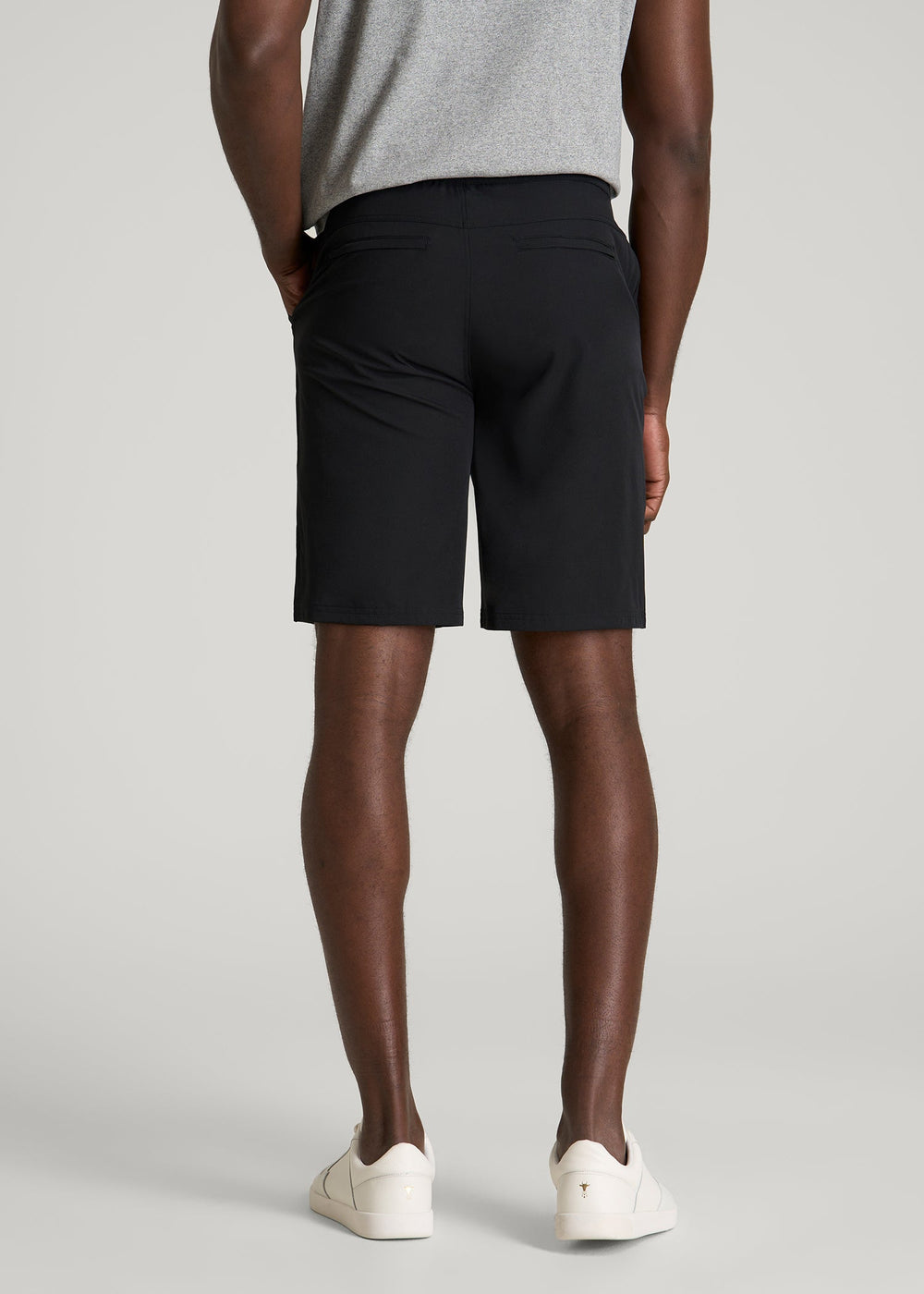 American Tall Online | Stretch Hybrid Shorts for Tall Men in Deep Black