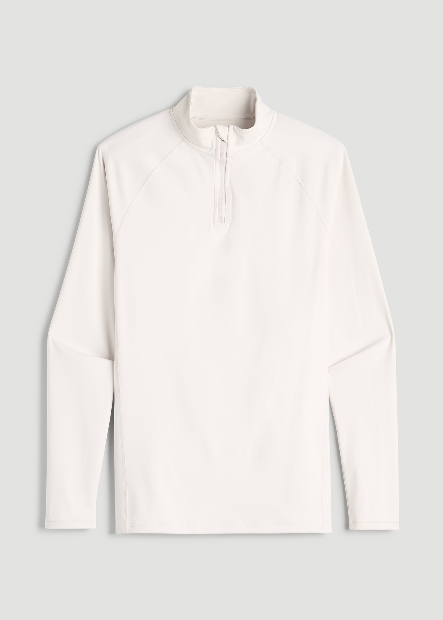 American Tall Sale | Quarter Zip Long Sleeves Rashguard for Tall Men in White Sand