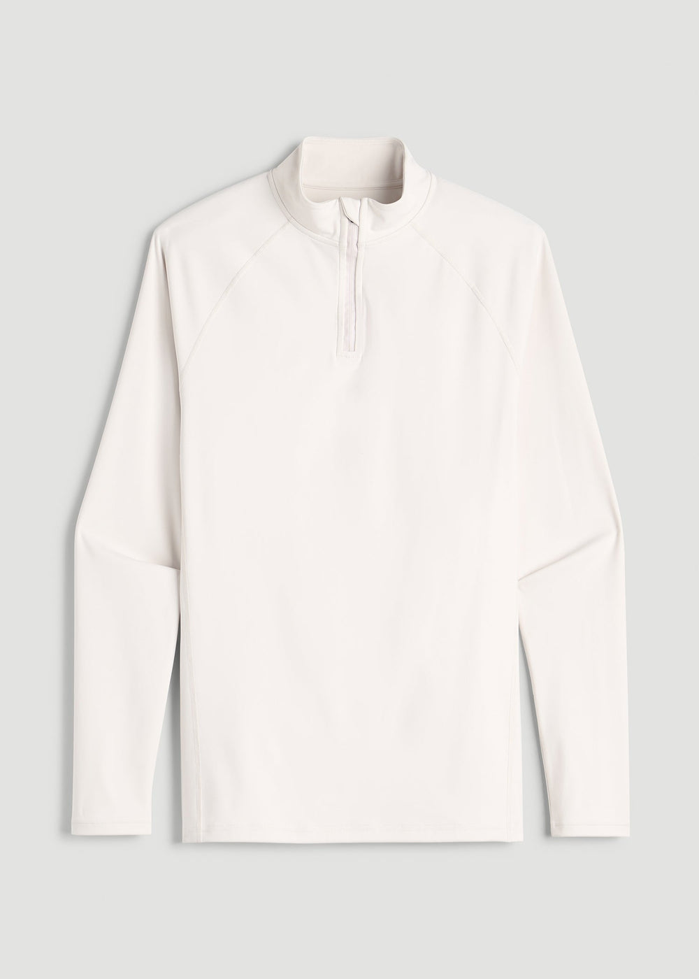 American Tall Sale | Quarter Zip Long Sleeves Rashguard for Tall Men in White Sand