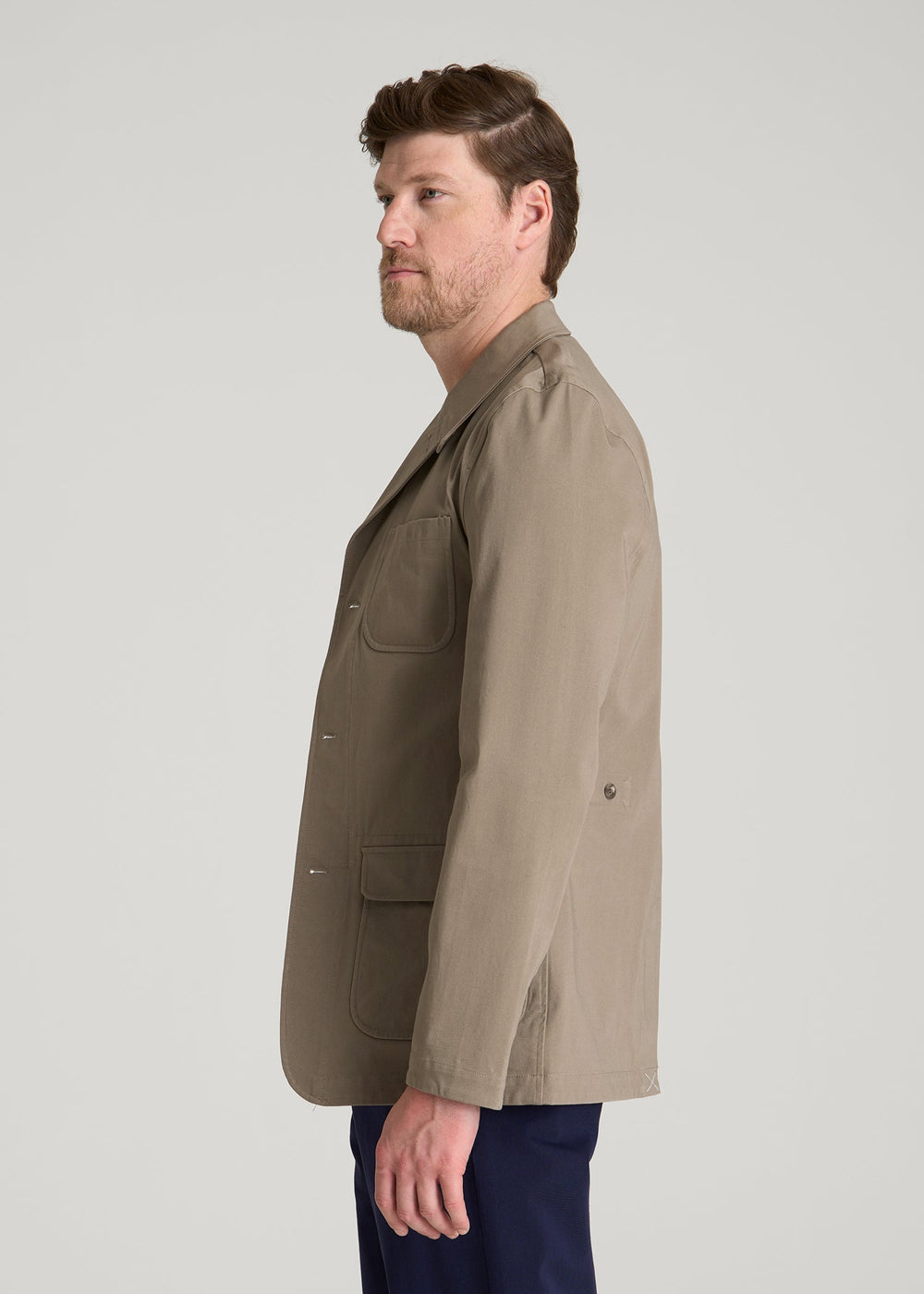 American Tall For Sale | Stretch Commuter Chino Sport Coat for Tall Men in Dusty Khaki
