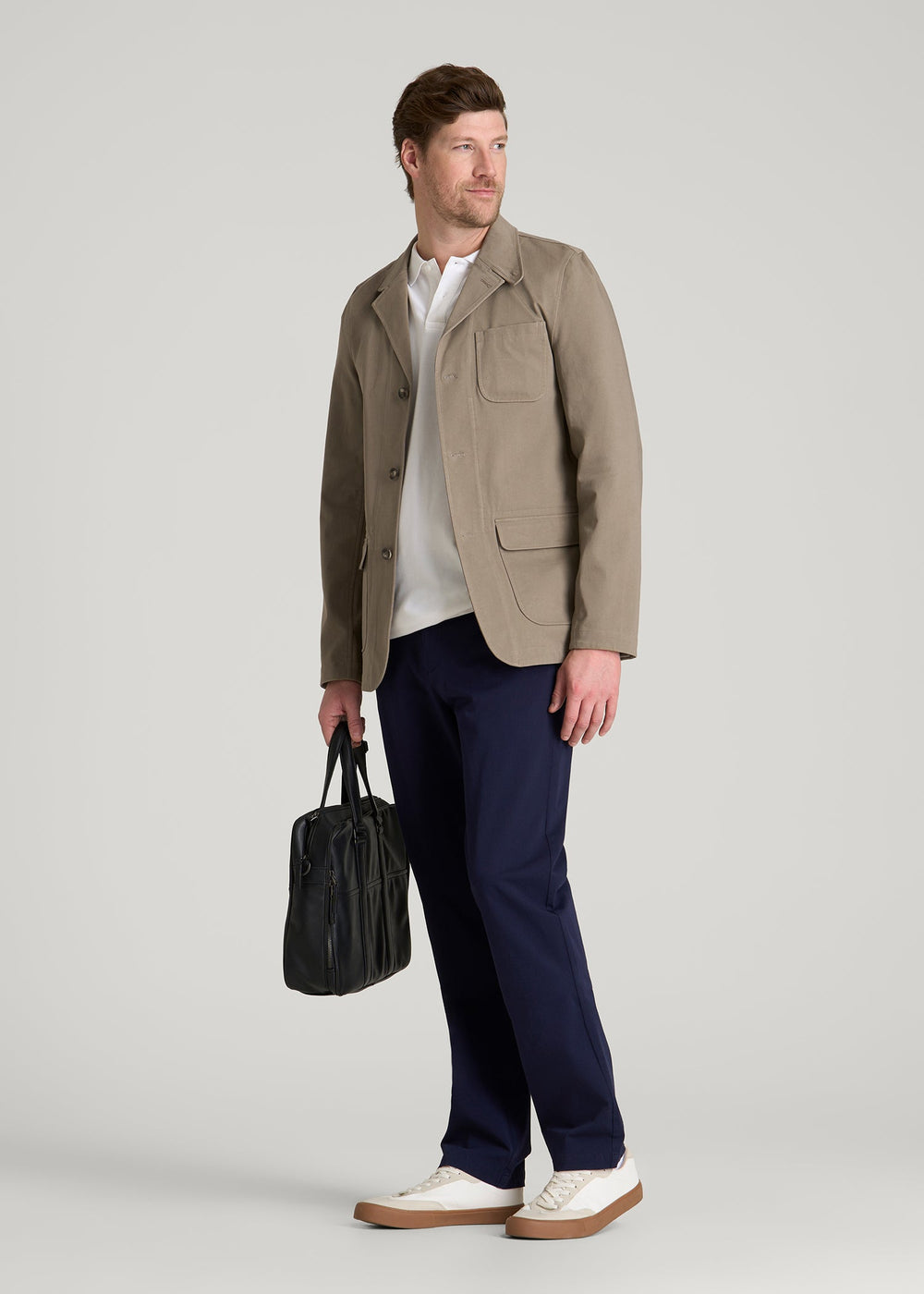 American Tall For Sale | Stretch Commuter Chino Sport Coat for Tall Men in Dusty Khaki