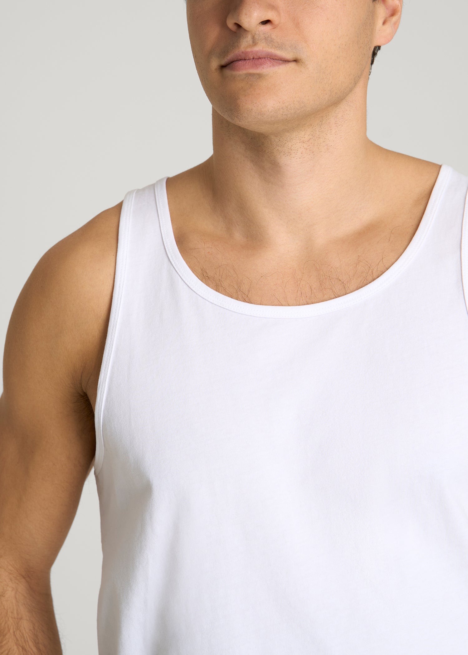 American Tall For Sale | Core Cotton Tank for Tall Men in White