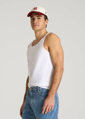 American Tall For Sale | Core Cotton Tank for Tall Men in White