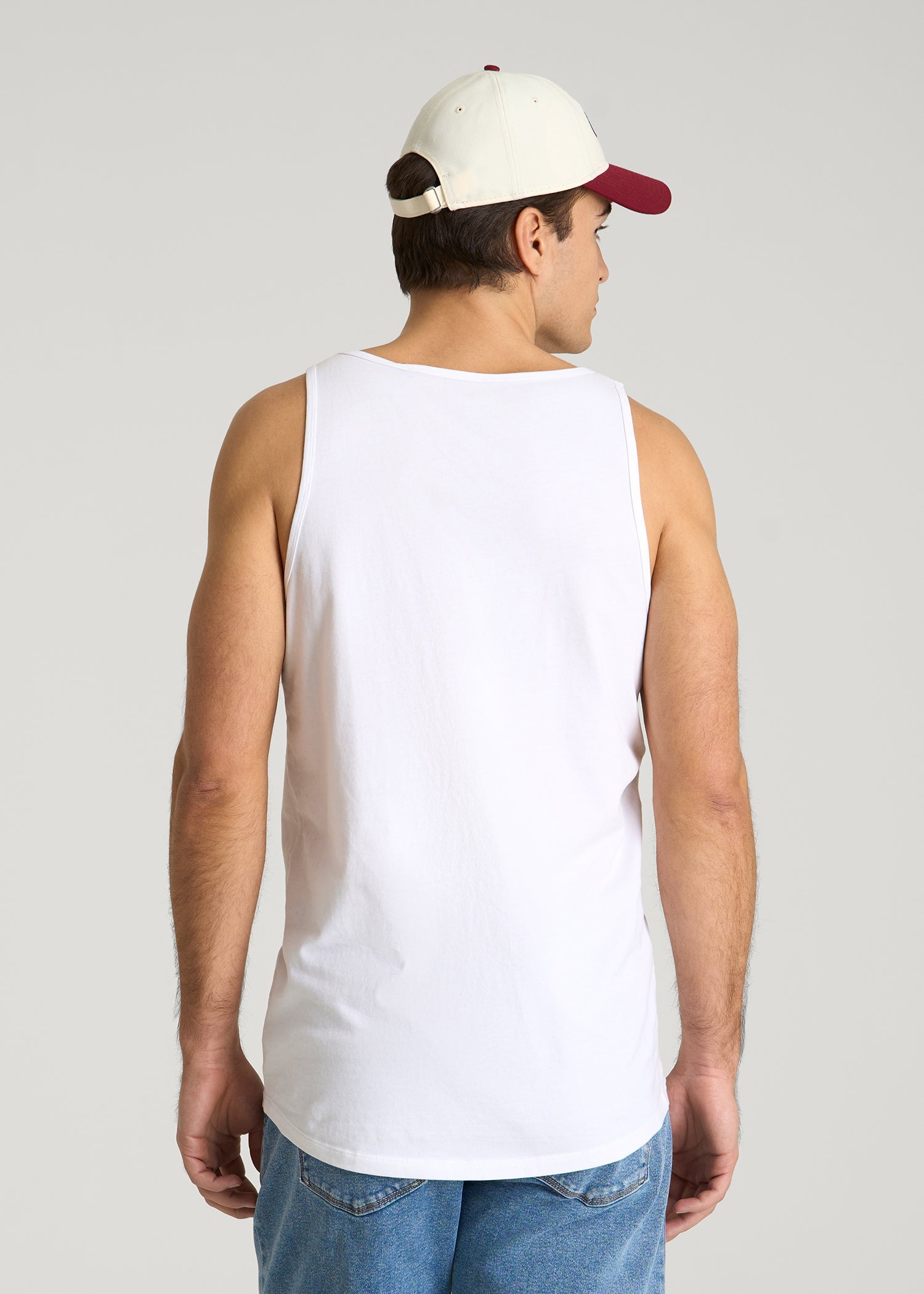 American Tall For Sale | Core Cotton Tank for Tall Men in White