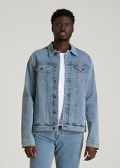 American Tall Online Shop | Classic Denim Jacket for Tall Men in Perfect Blue